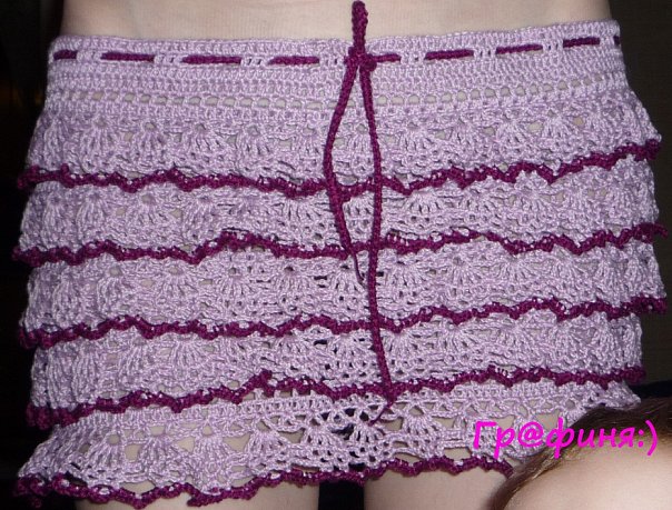 Схема вязания юбки крючком